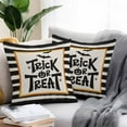 thumbnail image 2 of Outdoor Waterproof Pillow Covers Halloween Pumpkins Bat Black Striped Decorative Throw Pillow Protectors,Trick Or Treat Pillowcase Cushion Cases for Patio Sofa Garden Couch,18x18in,Pack of 2, 2 of 9