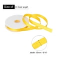 thumbnail image 2 of Uxcell Satin Ribbon Grosgrain Solid Silk Wedding Bouquet Ribbon for Valentine's Day Gift Wrapping Cake Box Bows Dark Yellow-9/16" x 33 Yard, 2 of 7