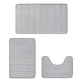 thumbnail image 1 of Juego de alfombras de baño de espuma viscoelástica de 3 piezas, alfombrillas de baño absorbentes extra suaves antideslizantes, juegos de alfombrillas de baño lavables y secas a máquina para suelo, 1 of 3