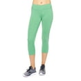 thumbnail image 3 of Expert Brand Women's Airstretch Mid-Rise Capri Leggings, Heather Kelly Green, XS, 3 of 6