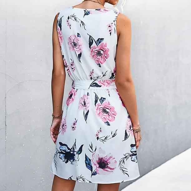 Women Summer Sleeveless Dress Women Sleeveless Dress Summer Sleeveless Dress Summer Sleeveless V Neck Dress Sleeveless V Neck Dress Women Summer Sleeveless Dress V Neck Zipper ANGGREK Otros