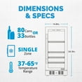 thumbnail image 5 of Newair 15" Wine & Beverage Refrigerator, Hold 80 Cans or 33 Bottles, Silver, 5 of 13