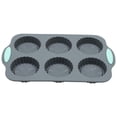 thumbnail image 1 of Naiovety Molde de silicona para tartas de 6 agujeros y bandeja de hielo de silicona con forma para crear cubitos de hielo decorativos y tartas. Herramientas y accesorios para hornear tipo+1, 1 of 6