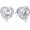 Silver-04-Apr, variant on Birthstone Heart Cubic Zirconia Stud Earrings, Classic Love Heart Tiny Piercing Studs, Anniversary Valentine's Day Birthday Holiday Fashion Jewelry Gifts for Women Ladies Daily Wear Party Ornament