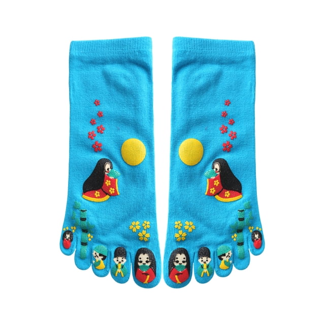 INSPIRE CHIC Women's 2 Pack Japanese Cartoon Print Toe Socks