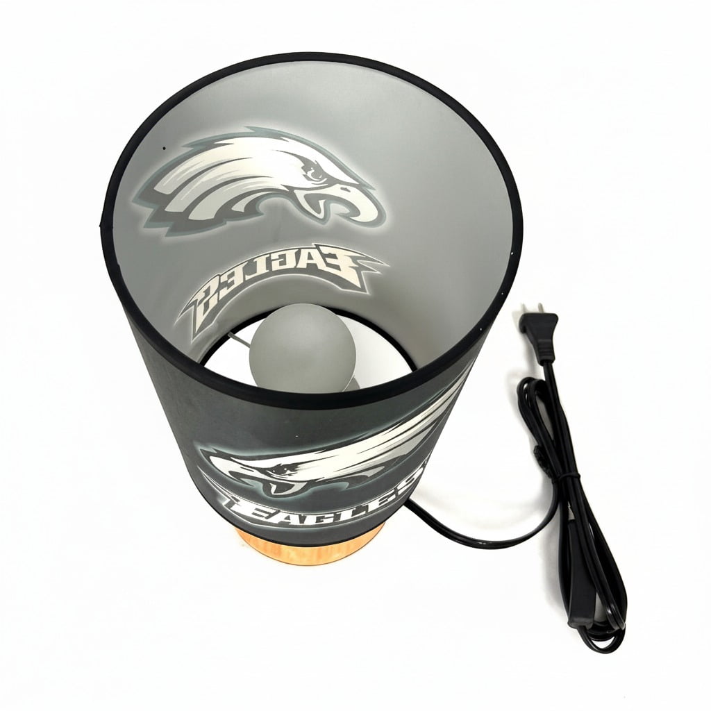 Dark Green Eagles Table Lamp Night Light Wood Base Room Decoration or Great Gift Ideas