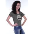 thumbnail image 4 of Moomaya T-shirt à Manches Courtes pour Femmes avec Col Rond, Écusson à Paillettes, Coupe Décontractée - 0O, 4 of 7