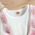 thumbnail image 5 of Odeerbi Girls Dress Baby Girls Clothes Infant Toddler 2025 Long Sleeve Top Plaid Bow Skirt Two Piece Pink, 5 of 9