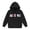Black, variant on Little Girl Long Sleeve Hooded Sweatshirt Letter Printed with Pocket Pullovers Tops Size 6-7T ,Black