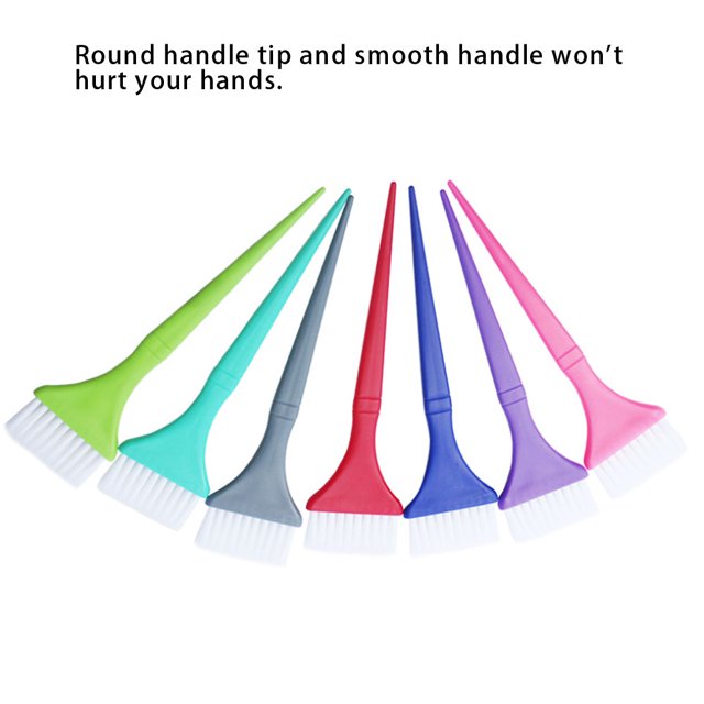 Juego de 7 Brochas para Teñir el Cabello, Largo, Cerdas Suaves, Kit de Herramientas Profesio para Terrar