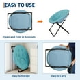 thumbnail image 5 of Studyset Simple Deluxe Saucer Chair, Round Foldable Reading Chairs,Cozy Papasan Chair, Furry Padded Moon Chair, Round Dorm Chairs for Bedroom Living Room, 5 of 7
