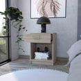 thumbnail image 6 of Coco Nightstand with Drawer and Shelf - Light Gray, Modern Bedroom Furniture, 6 of 7