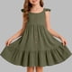 thumbnail image 2 of Vestido de Fiesta de Niña Bebé Color Sólido Plisado Casual con Botón Camisola Y Vestido de Princesa de Manga Larga Niñas de Moda Princesa Vestir, 2 of 6