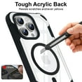 thumbnail image 4 of ELEHOLD Magnetic Designed for iPhone 12 Pro Case, Compatible with MagSafe, Military-Grade Drop Protection Not Yellowing Clear Phone Case for iPhone 12 Pro with Shockproof Bumper,Black, 4 of 6