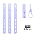 thumbnail image 4 of Organizador de cables de silicona ajustable, correa de almacenamiento de cables de datos, enrollador de auriculares, cinta adhesiva suave antipérdida, 4 of 5