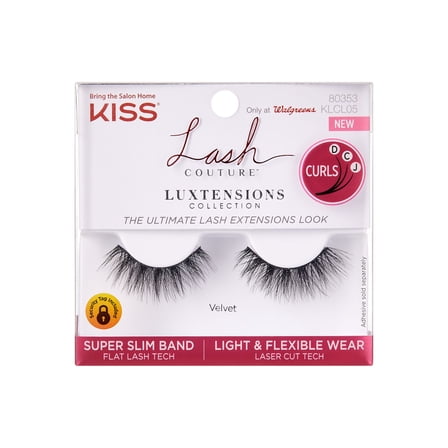 KISS Lash Couture LuXtensions Collection False Eyelashes, ‘Velvet’ - 1 Pair