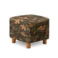 thumbnail image 2 of Jiueut Hunting Camo Maple Leaf Print Footstool Slipcover, Thick Foot Rest Cushion Non Slip Square Slipcover for Ottoman with Elastic Buttom for Living Room, 2 of 7
