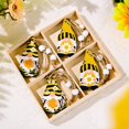 thumbnail image 2 of Oferta por tiempo limitado!Decoraciones del festival de las abejas, colgante de caja de madera pintada de 3 rejillas, ambiente hogareño, accesorios y suministros, 2 of 8