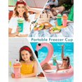 thumbnail image 4 of Slushie Cup, Smoothie Cups with Lids & Straws, Slushy Cup for Juices, Milk and Ice Cream Make, Portable Frozen Magic Slushie Cup Maker for Kids, Friends and Family (Pink), 4 of 4