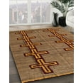 thumbnail image 3 of Ahgly Company Machine Washable Indoor Rectangle Abstract Red Brown Area Rugs, 5' x 7', 3 of 7