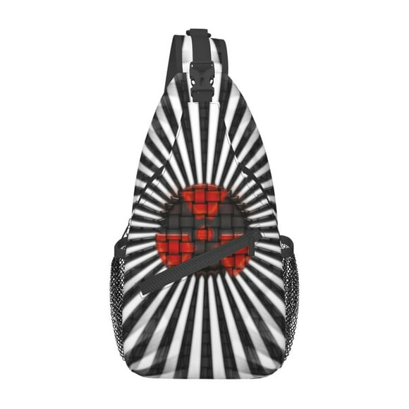 ZICANCN Crossbody Sling Bag for Men Women - Abstract Futurism Casual Shoulder Backpacks for Travel Sport Climbing Runners Daypack
