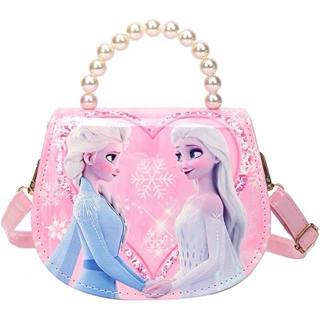 Bolso de niñas para bolso de hombro frozen bolsos de princesa bolso de hombro para niños niñas para salir a viajar, ROSA
