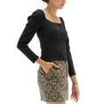 thumbnail image 2 of Minkpink Womens Roshni Puff-Sleeve Top, Black/M, 2 of 3