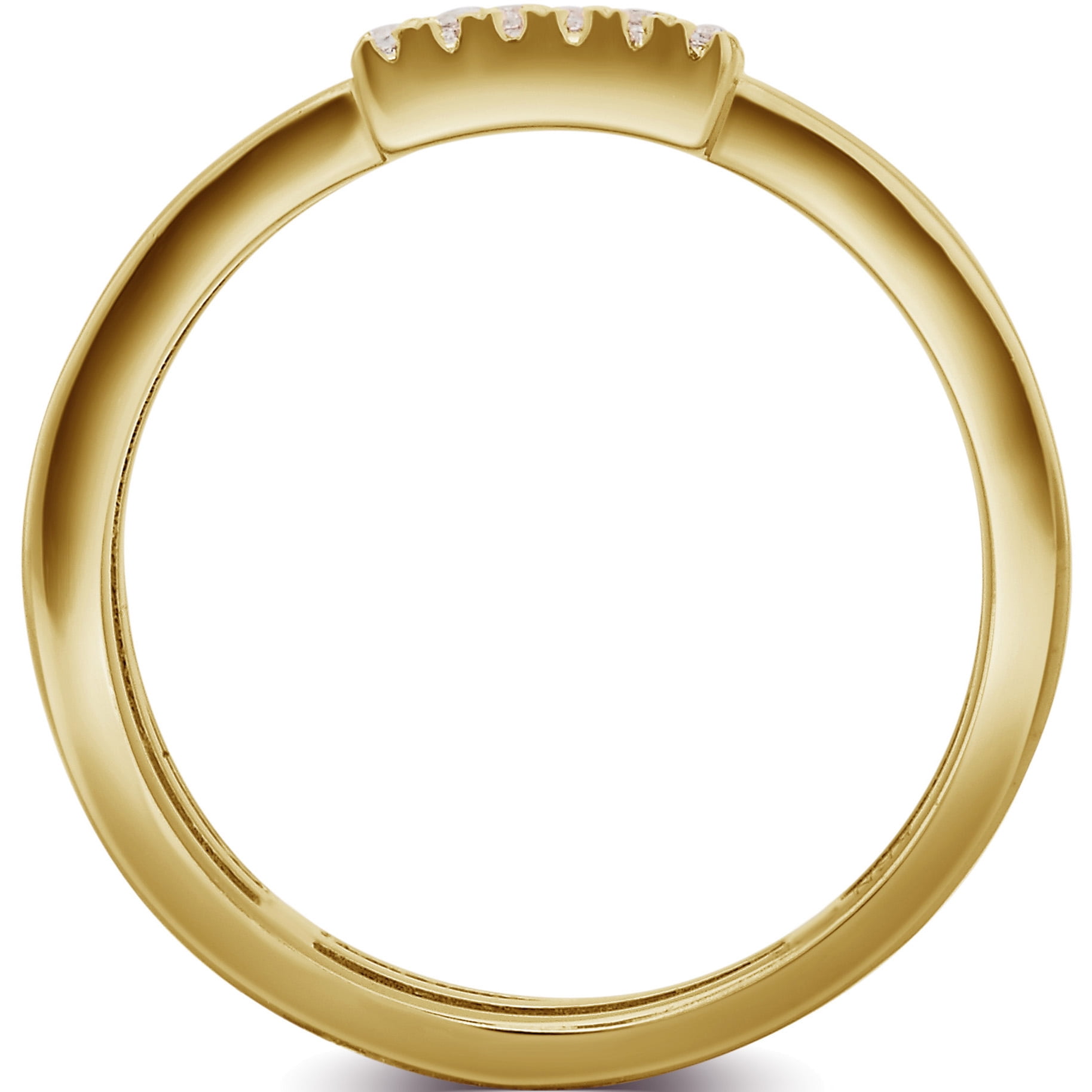 1/5 Carat T.W Roman Digit "II" Cubic Zirconia Fashion Ring, Gold Tone Sterling Silver