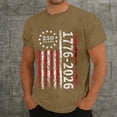 thumbnail image 2 of WAYUTE Mens 250 Anniversary USA Shirt 1776-2026 Patriotic Graphic Tee Knit Casual Festival Celebration 4th of July T Shirts, 2 of 4