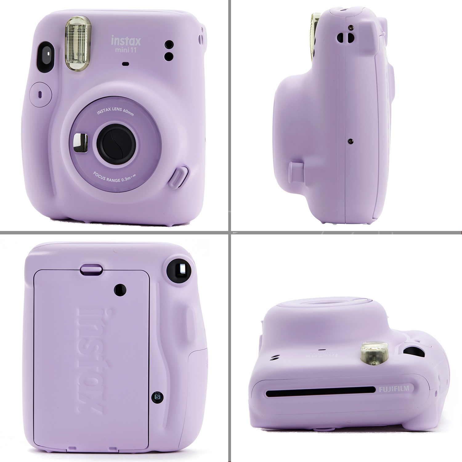 Fujifilm Instax Mini 11 Instant Camera - Lilac Purple (16654803), Holographic Purple Case, Holographic Purple Album, Instant Film Pack