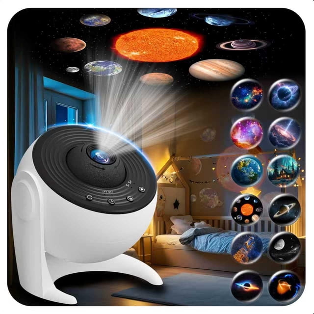 Proyector de galaxias FlyLily 13 en 1 con luz estelar giratoria de 360°