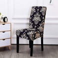 thumbnail image 3 of Modern Stretch Dining Chair Covers Removable Washable Spandex Slipcovers for High Chairs Kitchen, Dining Room, Hotel, Ceremony 2/4/6PCS Chair Protective Covers (Black world, SET of 6), 3 of 3