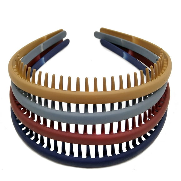 Hair Band for Women Plastic Headband, Fashion Hair Bands Sports Headbands Women Hairband Head Hoop With Non Slip Teeth, 4 PCS