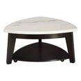 thumbnail image 2 of Francis White Marble Top Cocktail Table with Black Base, 2 of 5