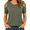 Green, variant on Dpjklzsn Women's Cutout Shoulder T-Shirt, Short Sleeve Crew Neck Cinched Waist Top