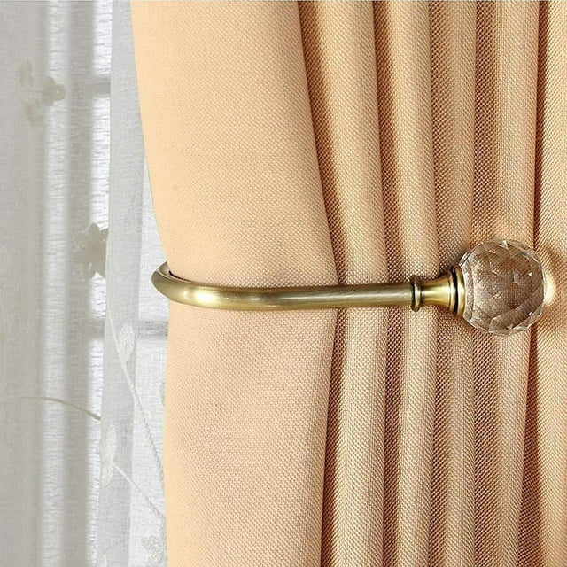 Paquete de 2 (bronce) Abrazaderas Rideaux Crochets Murals U Mtal Abrazaderas para cortinas, Rideau Metallique