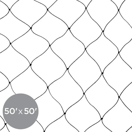 Best Choice Products 50x50ft Multi-Filament Protective Mesh Bird Netting for Birds, Poultry, Games, and Pens - Black