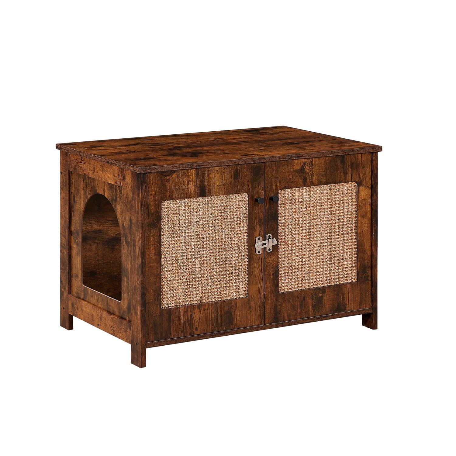 Pefilos 31" Wooden Cat Litter Box Enclosure Tabletop for Nightstand, Litter Box Hidden Cat House, Brown Pefilos 31" Wooden Cat Litter Box Enclosure Tabletop for Nightstand, Litter Box Hidden Cat House, Brown