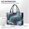thumbnail image 3 of Large Capacity Tote Bag,Blue Green Gold Marble Pattern Handbag Fashion Luxury Tote Bag,15.7"x13"x 5.1" Inches,Laptop Compatible, 3 of 6