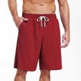 thumbnail image 6 of EOYWHK Mens Work Shorts with Pockets Drawstring Waffle Work Shorts for Men Soft Lightweight Breathable Quick Dry Shorts for Men Red, Size M, 6 of 9