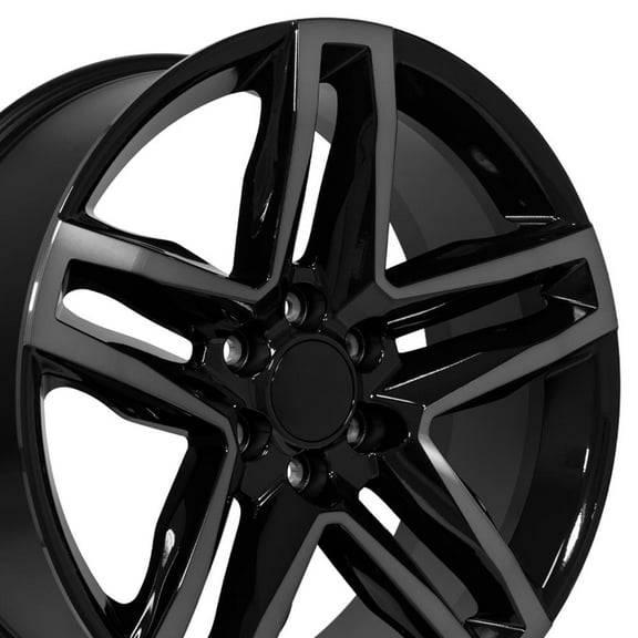 OE Wheels CV34 22 Inch Rim Fits Silverado 1500 Trail Boss Style 6x139.7 22x9 Gloss Black Machined with Tinted Clear - Hollander 5911 (1)