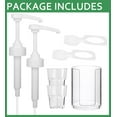 thumbnail image 2 of Dispenser Pumps for Listerine 1 or 1.5 Liter Mouthwash Bottles with Cup Holders, Resuable Cups and Clear Plastic Paper Cup Dispenser - Fits Total Care, Original, Zero Alcohol, Cool Mint, etc, 2 of 6