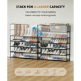 thumbnail image 6 of Riousery Shoe Rack Organizer, 6-Tier Stackable, Black Nonwoven Fabric, 38.4 inch, Holds up to 35 Pairs, 6 of 8