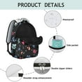 thumbnail image 4 of "Plaid & Dog Print Backpack - Preppy Academic Backpack, Collegiate Canine Gift with Monogram Spot & Insulated Lunch Pocket", 4 of 6