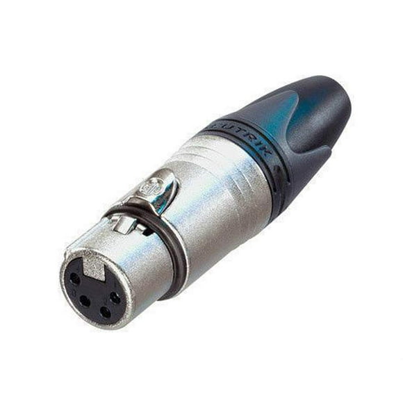 Connecteur de Câble Femelle 4 Broches Authentique Neutrik NC4FXX XLR Nickel/argent