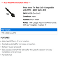 thumbnail image 2 of Front Inner Tie Rod End - Compatible with 1998 - 2000 Volvo S70 1999, 2 of 2