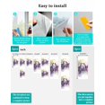 thumbnail image 7 of Window Privacy Film Purple Lavender Stained Glass Window Film Decorative Sun Block Window Cover Wildflower Garden Floral Motifs Birds Window Clings Static Adhesive Sticker for Bathroom 19.6"x39.3", 7 of 7