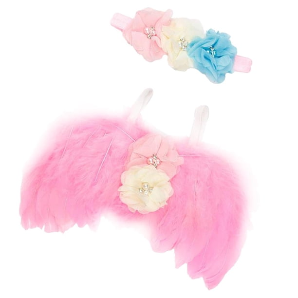 Decoraciones de diadema para niños Diadema De Bebé Recién Nacido Hecha A Mano Baby Shower Photo Prop Hairband Rosa Oscuro Magideal Decoraciones de diadema para niños