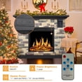 thumbnail image 6 of 50" Electric Fireplace with Mantel, 750W/1500W Freestanding Fireplace Heater with Realistic 3D Flames, 7-Level Adjustable Brightness, Remote Control, Indoor Fireplace Stone Look for Living Room, 6 of 6