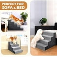 thumbnail image 4 of Dog Stairs, Steps for High Bed and Couch, High-Density Foam with Supporting Board, Non-Slip Removable Washable Cover, Grey, 4 of 4
